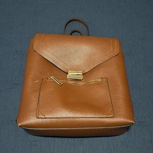 Stylish Brown/Camel Leather Backpack by Steve Madden